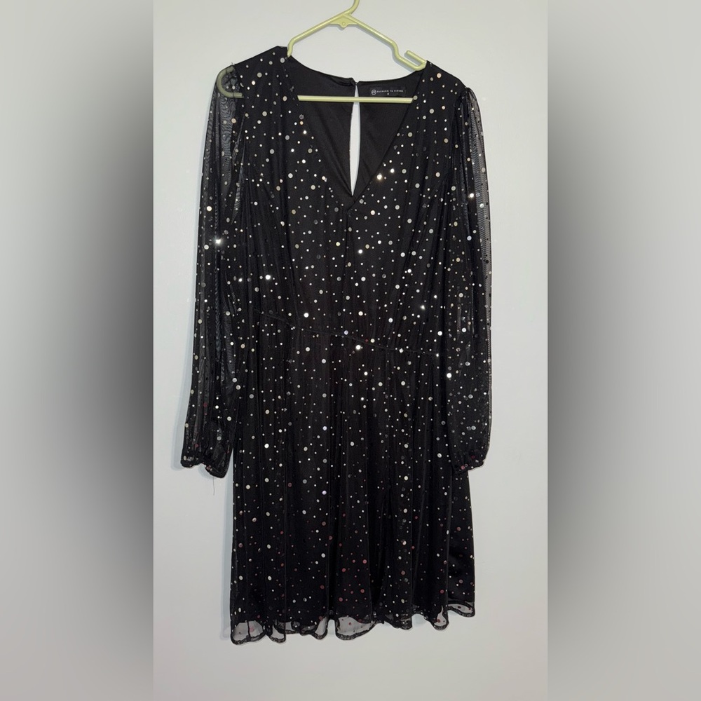 Fashion To Figure 2x Black and Silver dress